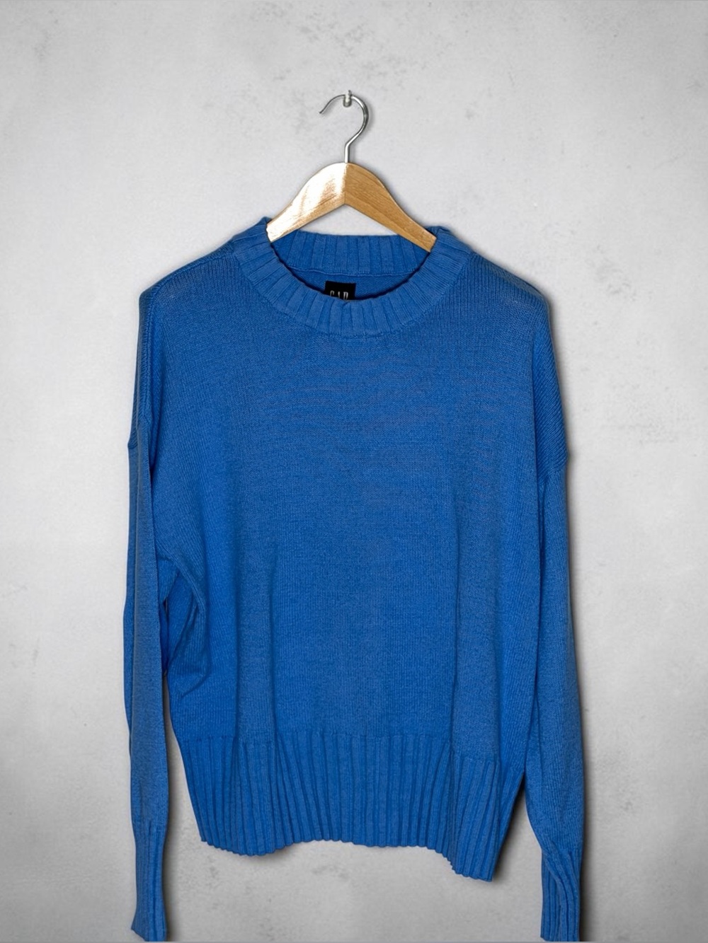 GAP Women’s XXL Cobalt/Bright Blue Crewneck Sweater Relaxed Fit Cotton Blend NWT